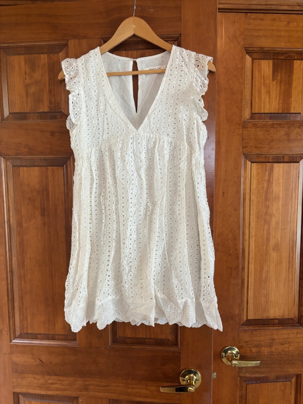 Mustard Seed White Eyelet Mini Dress